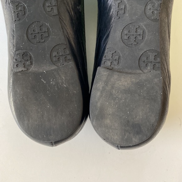 Tory Burch Minnie Travel Ballet Flat -Black/Gold-Sz 6.5 - Picture 8 of 15